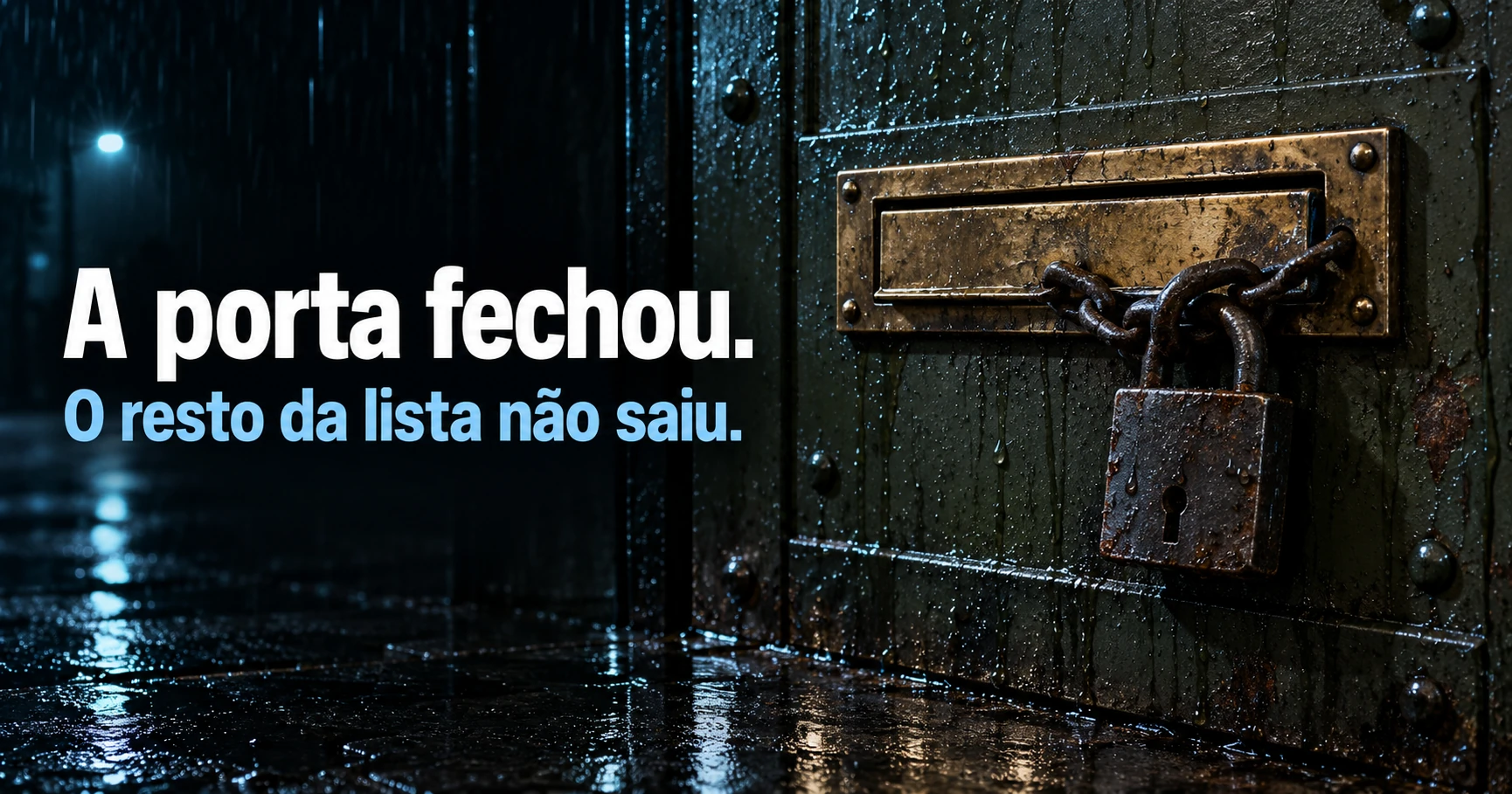 A porta fechou. — Top Active Email