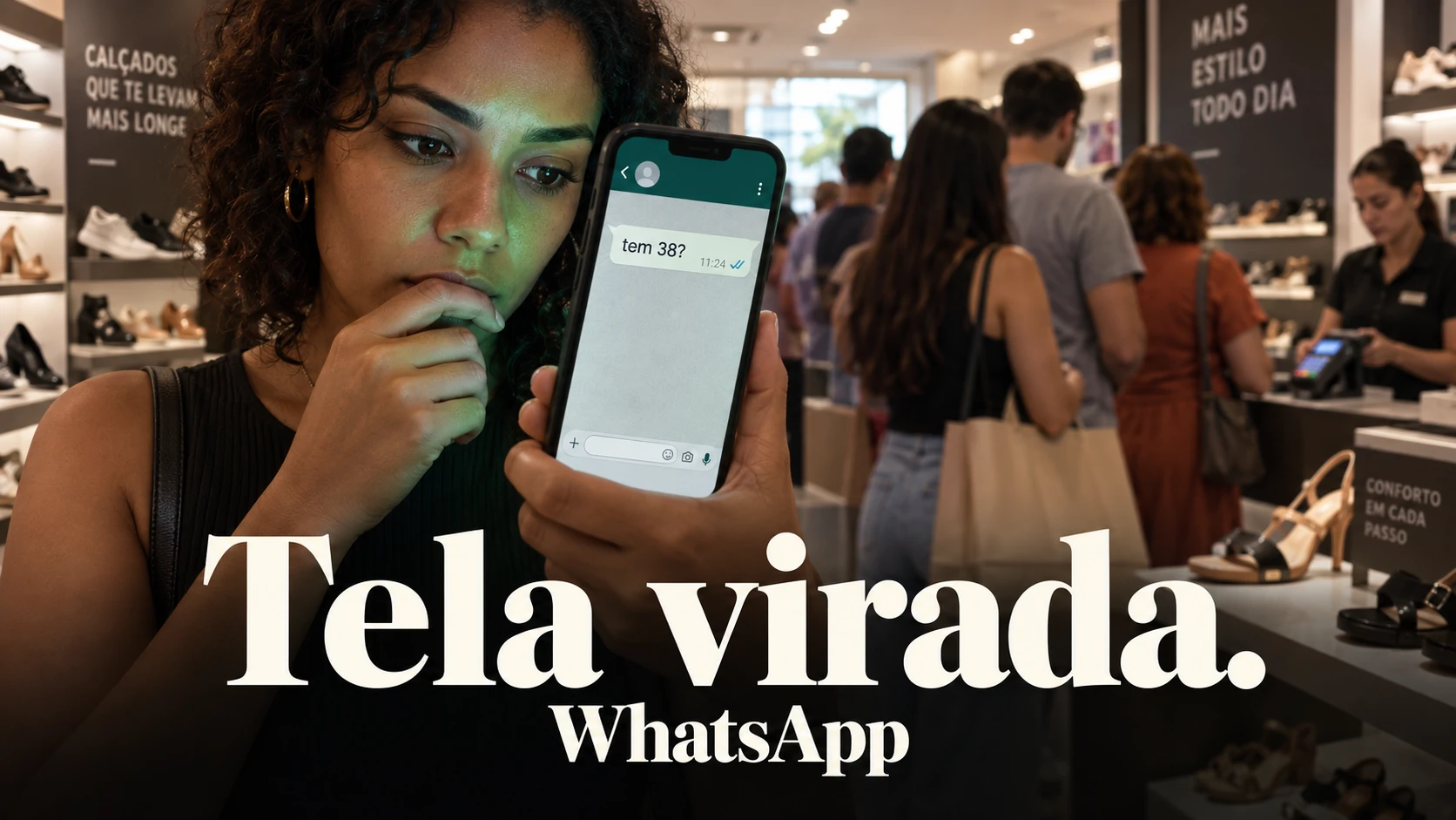 Tela virada.