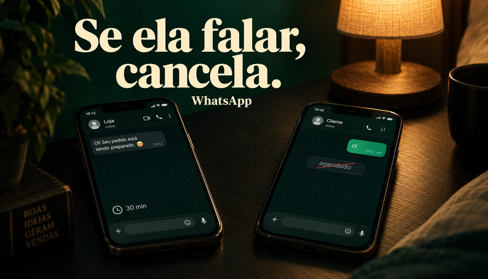 Se ela falar, cancela.