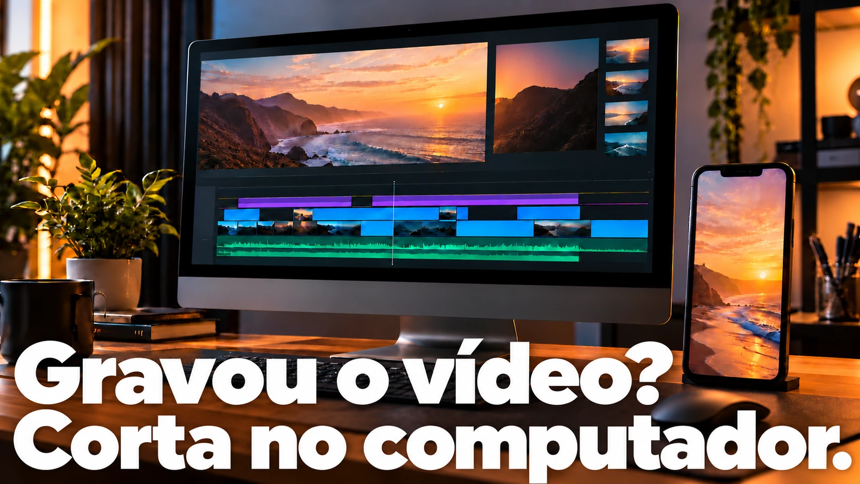 Gravou o vídeo? Corta no computador.