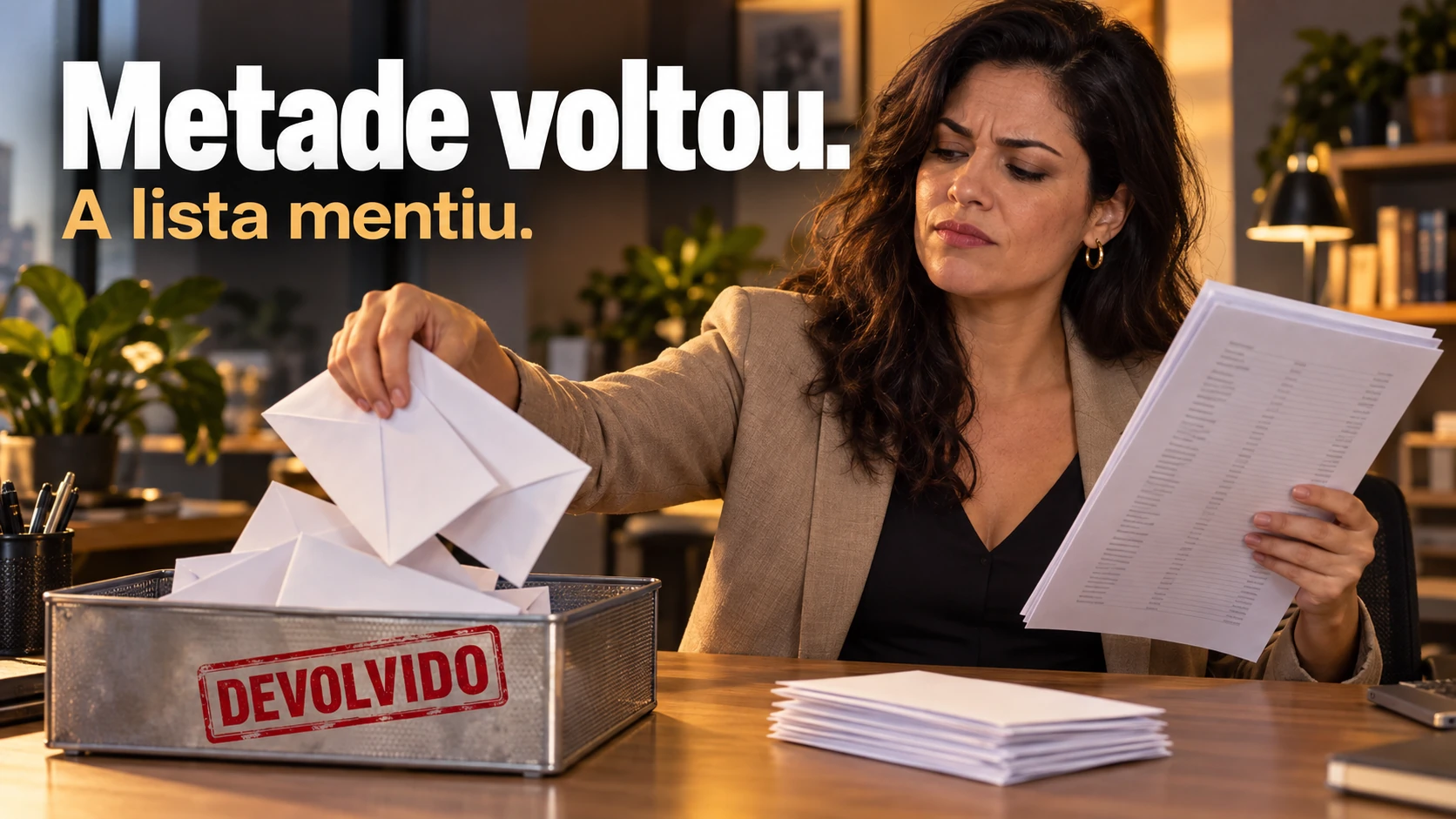 A lista mente.