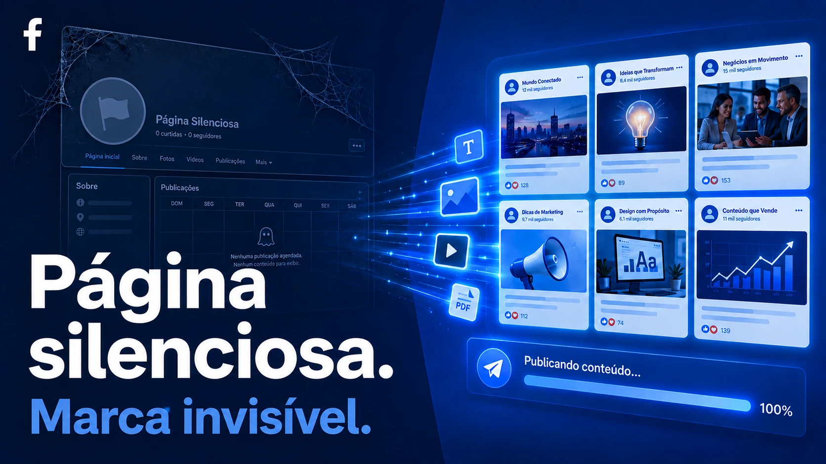 Página silenciosa. Marca invisível — Top Active Face