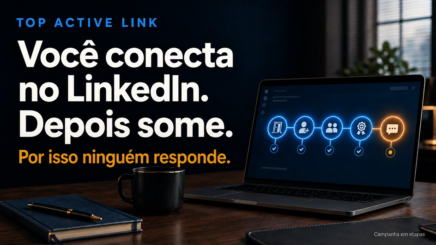 Você conecta no LinkedIn. Depois some. — Top Active Link