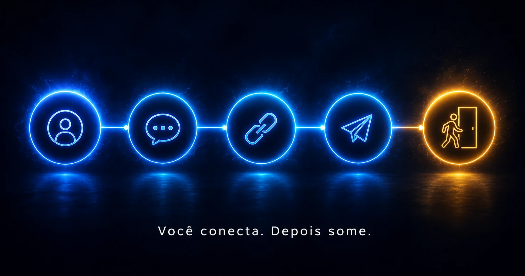 Capa de compartilhamento: Você conecta no LinkedIn. Depois some.